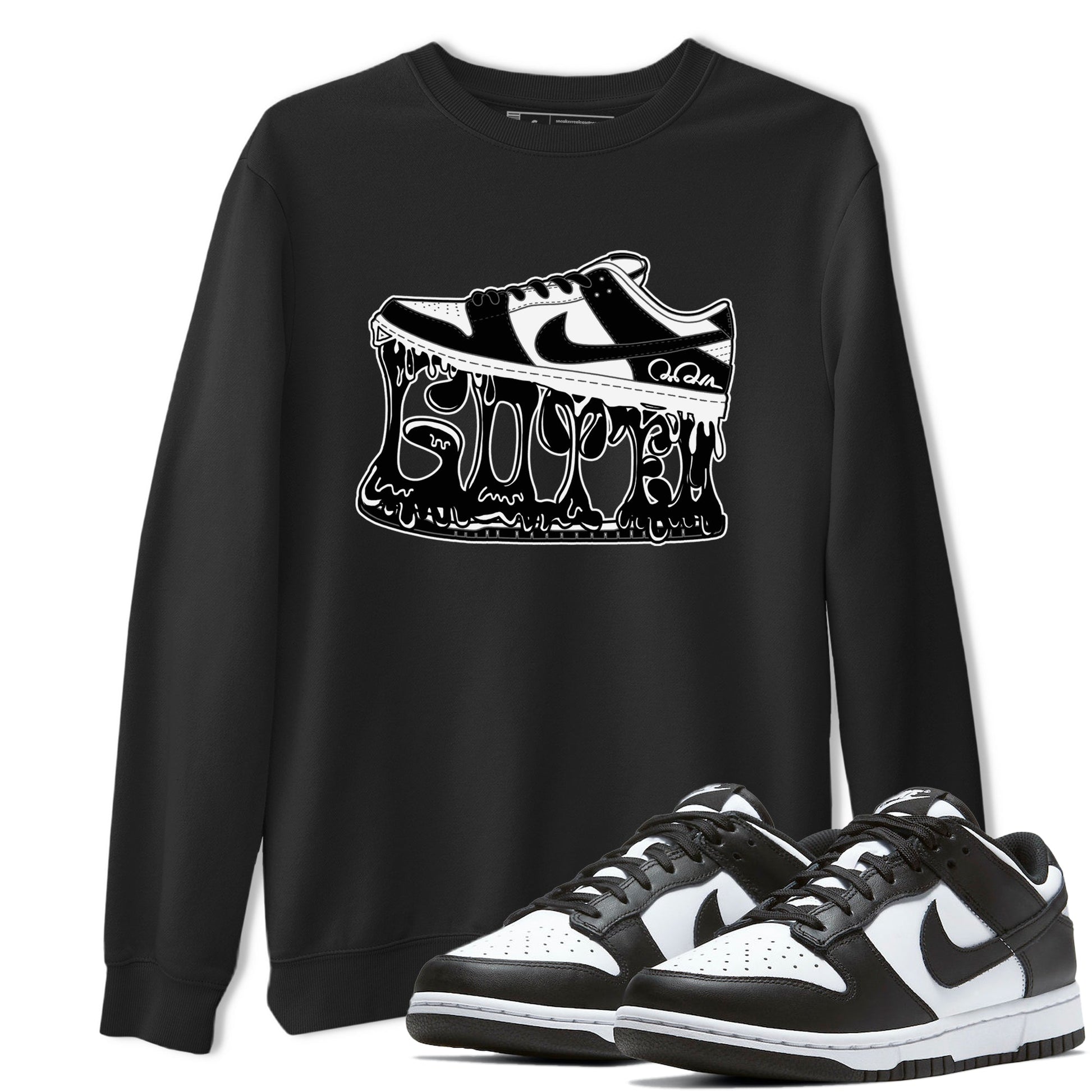 Dunk Panda shirt to match jordans Shoe Stuck sneaker tees Nike Dunk Low Panda SNRT Sneaker Release Tees Unisex Black 1 T-Shirt