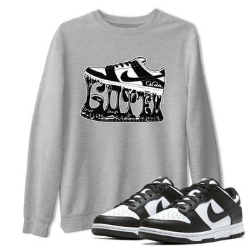 Dunk Panda shirt to match jordans Shoe Stuck sneaker tees Nike Dunk Low Panda SNRT Sneaker Release Tees Unisex Heather Grey 1 T-Shirt