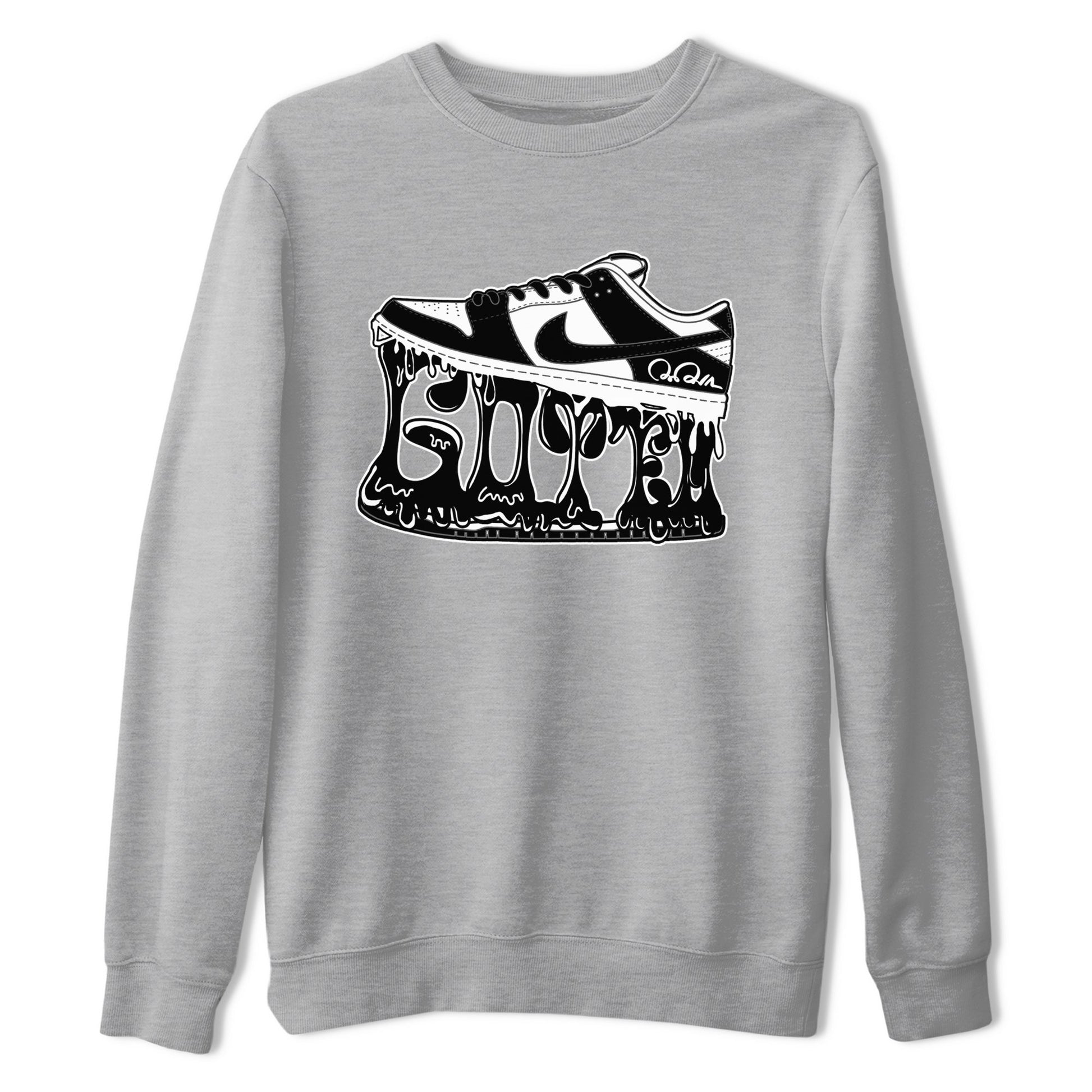 Dunk Panda shirt to match jordans Shoe Stuck sneaker tees Nike Dunk Low Panda SNRT Sneaker Release Tees Unisex Heather Grey 2 T-Shirt