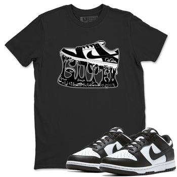 Dunk Panda shirt to match jordans Shoe Stuck sneaker tees Nike Dunk Low Panda SNRT Sneaker Release Tees Unisex Black 1 T-Shirt