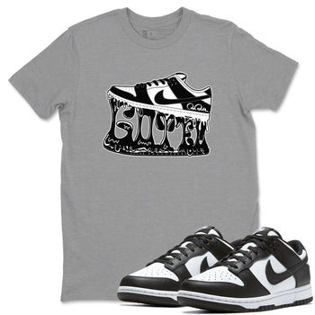 Dunk Panda shirt to match jordans Shoe Stuck sneaker tees Nike Dunk Low Panda SNRT Sneaker Release Tees Unisex Heather Grey 1 T-Shirt