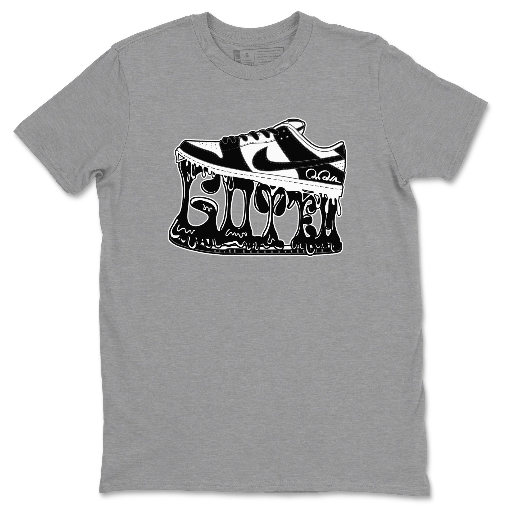 Dunk Panda shirt to match jordans Shoe Stuck sneaker tees Nike Dunk Low Panda SNRT Sneaker Release Tees Unisex Heather Grey 2 T-Shirt