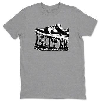 Dunk Panda shirt to match jordans Shoe Stuck sneaker tees Nike Dunk Low Panda SNRT Sneaker Release Tees Unisex Heather Grey 2 T-Shirt