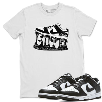Dunk Panda shirt to match jordans Shoe Stuck sneaker tees Nike Dunk Low Panda SNRT Sneaker Release Tees Unisex White 1 T-Shirt