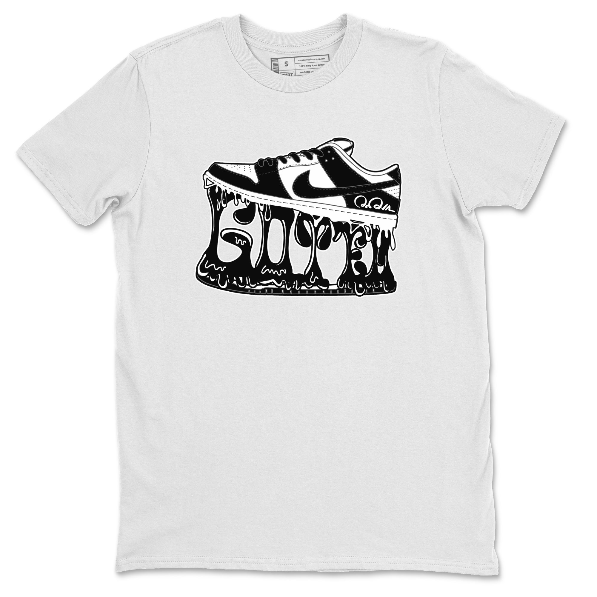 Dunk Panda shirt to match jordans Shoe Stuck sneaker tees Nike Dunk Low Panda SNRT Sneaker Release Tees Unisex White 2 T-Shirt
