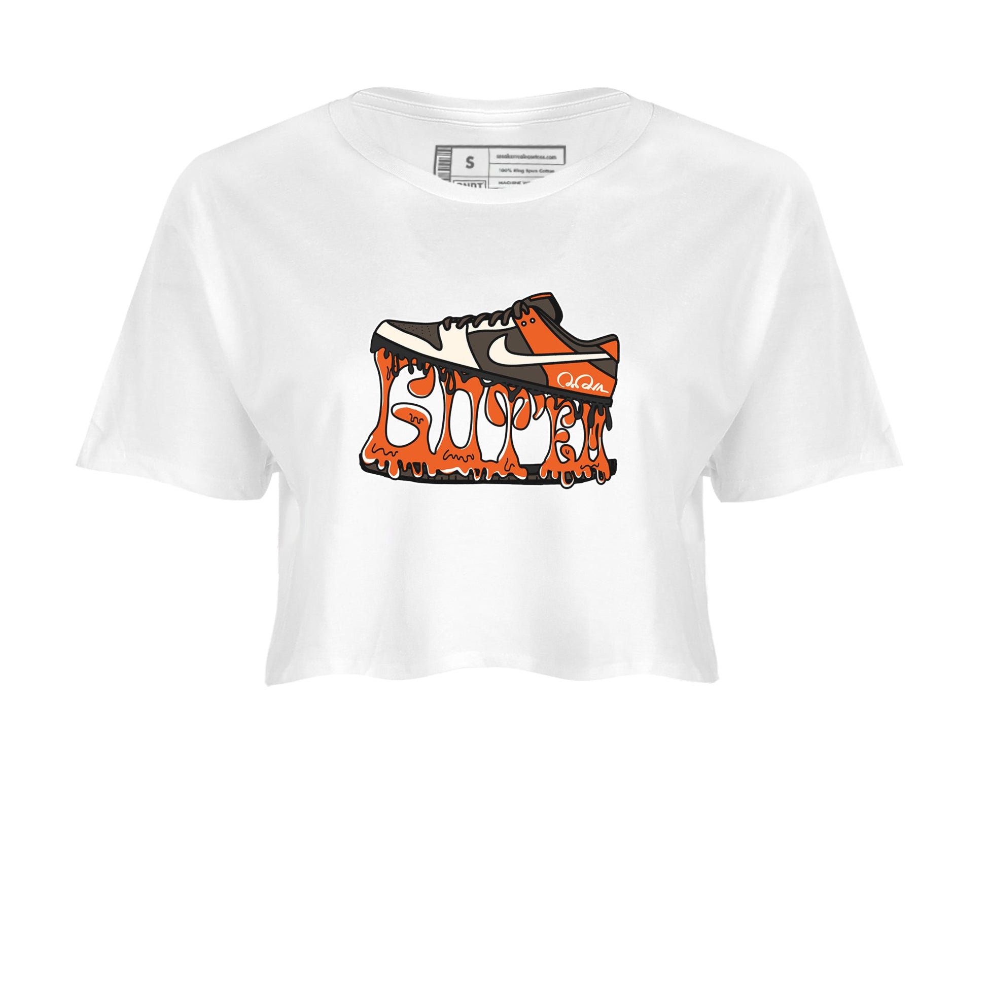Dunk Red Panda shirt to match jordans Shoe Stuck sneaker tees Nike Dunk Low Red Panda SNRT Sneaker Release Tees White 2 Crop T-Shirt