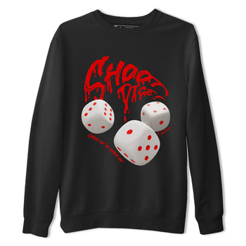 Jordan 1 Low University Red shirt to match jordans Shoot Dice sneakertees AJ1 Low University Red SNRT Sneaker Release Tees Unisex Black 2 T-Shirt
