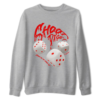 Jordan 1 Low University Red shirt to match jordans Shoot Dice sneakertees AJ1 Low University Red SNRT Sneaker Release Tees Unisex Heather Grey 2 T-Shirt