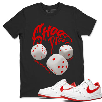 Shoot Dice SNRT Sneaker Tee - Air Jordan 1 University Red - SNRT Sneaker Tee