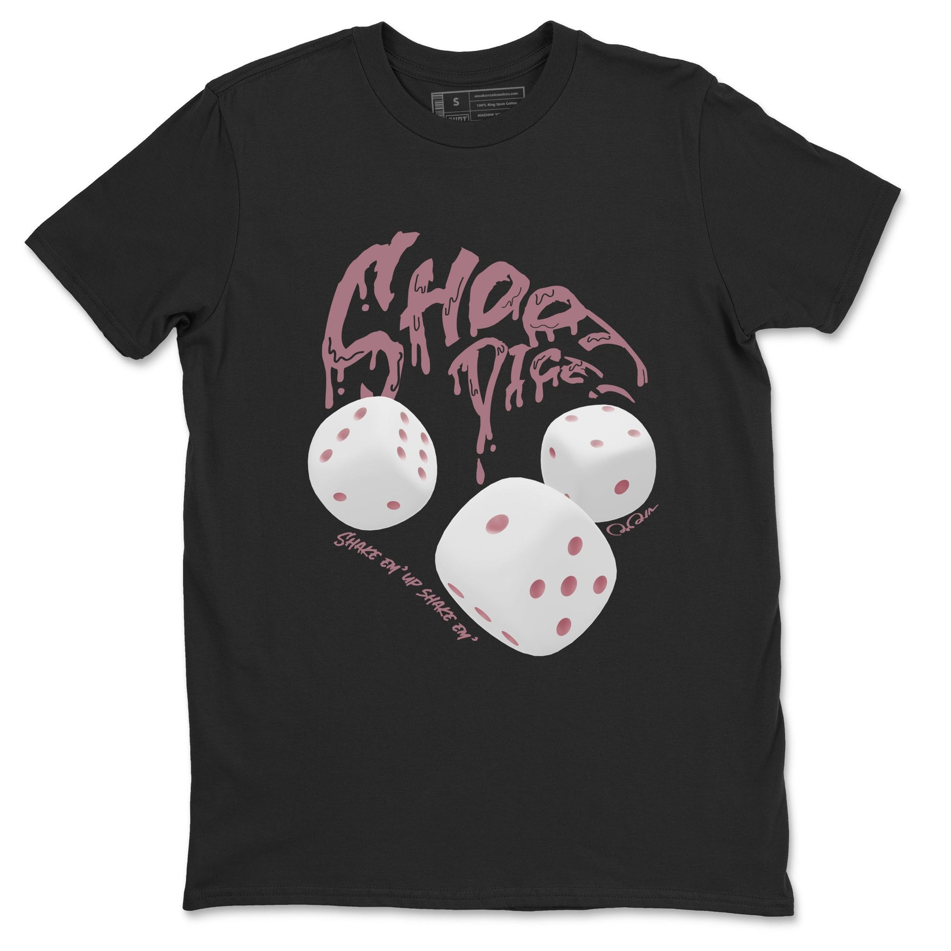 Air Jordan 1 Mauve shirt to match jordans Shoot Dice sneaker tees AJ1Mauve SNRT Sneaker Release Tees Unisex Black 2 T-Shirt