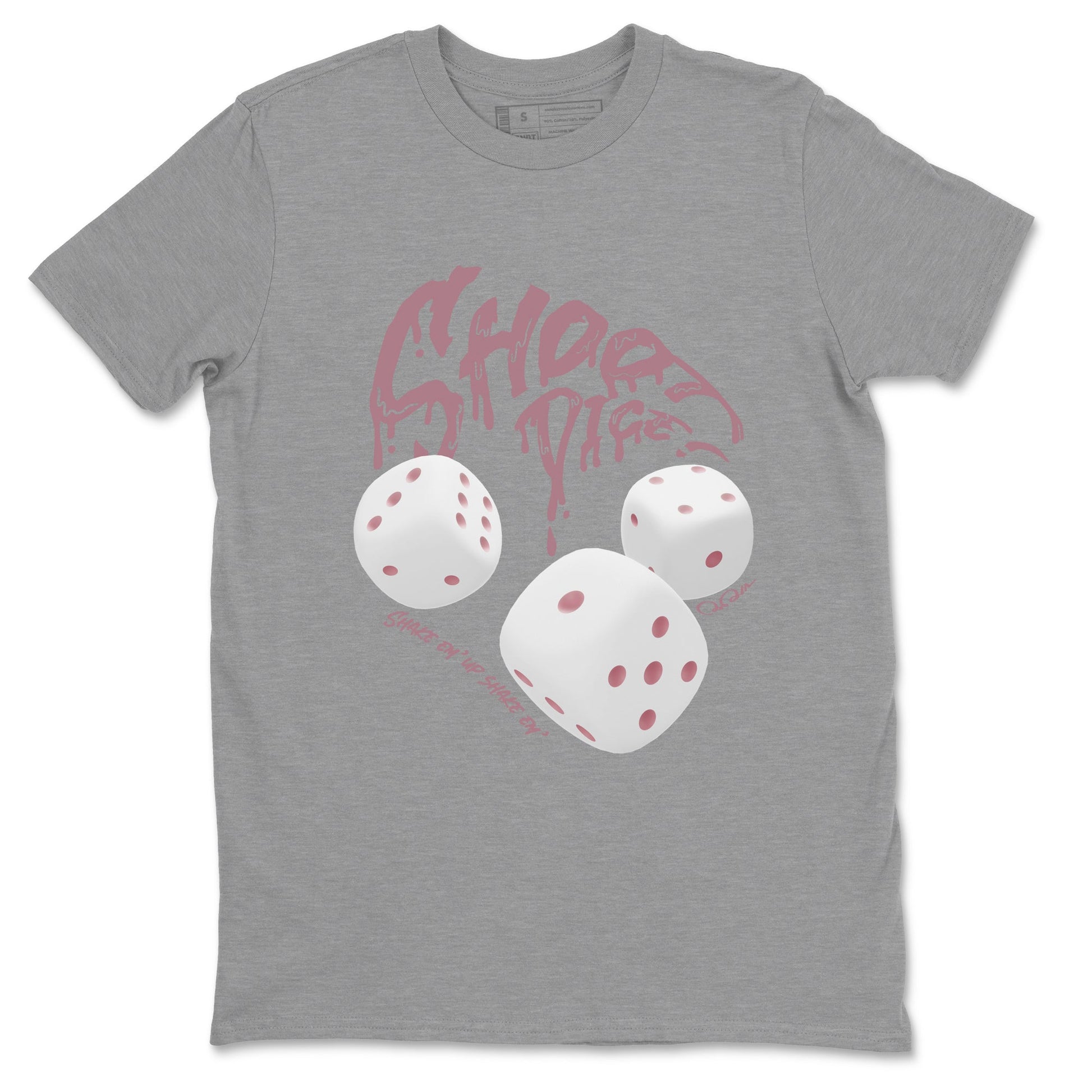 Air Jordan 1 Mauve shirt to match jordans Shoot Dice sneaker tees AJ1Mauve SNRT Sneaker Release Tees Unisex Heather Grey 2 T-Shirt