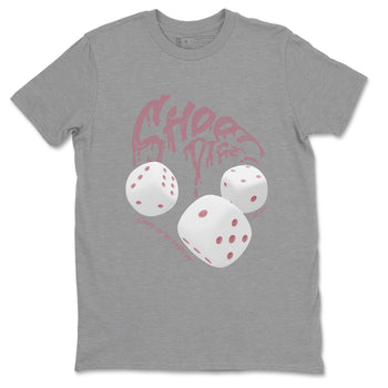 Air Jordan 1 Mauve shirt to match jordans Shoot Dice sneaker tees AJ1Mauve SNRT Sneaker Release Tees Unisex Heather Grey 2 T-Shirt