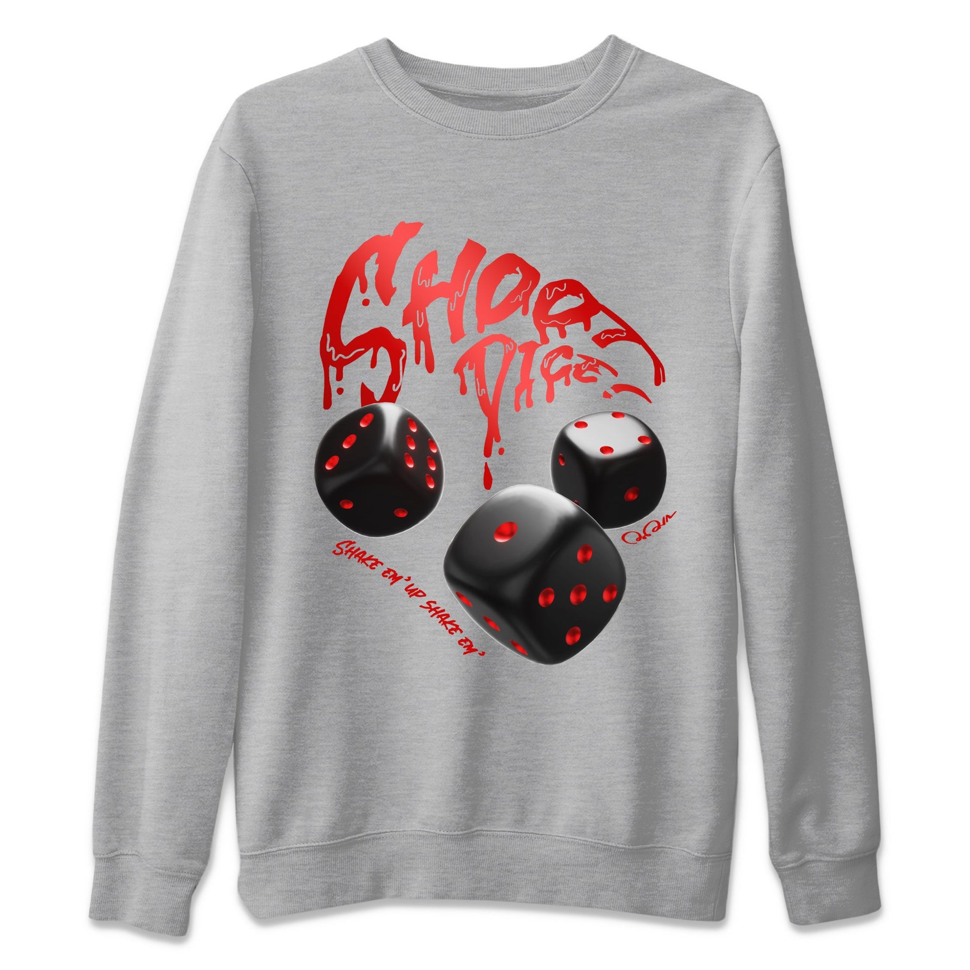 Air Jordan 1 Satin Bred Sneaker Match Tees Shoot Dice Sneaker Tees AJ1 Satin Bred Sneaker Release Tees Unisex Shirts Heather Grey 2
