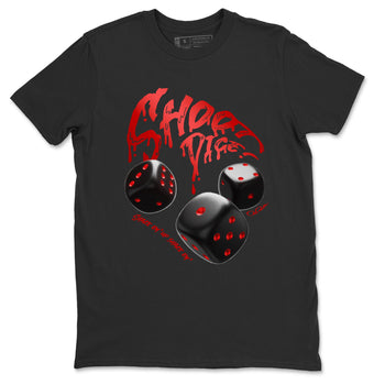 Air Jordan 1 Satin Bred Sneaker Match Tees Shoot Dice Sneaker Tees AJ1 Satin Bred Sneaker Release Tees Unisex Shirts Black 2
