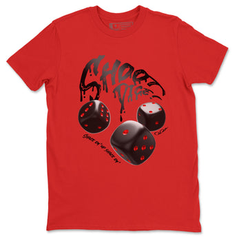Air Jordan 1 Satin Bred Sneaker Match Tees Shoot Dice Sneaker Tees AJ1 Satin Bred Sneaker Release Tees Unisex Shirts Red 2