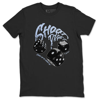 11s Black and Varsity Royal shirt to match jordans Shoot Dice sneaker tees Air Jordan 11 Black/Varsity Royal SNRT Sneaker Release Tees Unisex Black 2 T-Shirt