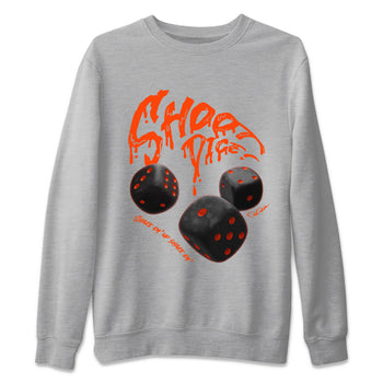 Air Jordan 12 Brilliant Orange Sneaker Match Tees Shoot Dice Sneaker Tees AJ1 OG High2 Brilliant Orange Sneaker Release Tees Unisex Shirts Heather Grey 2
