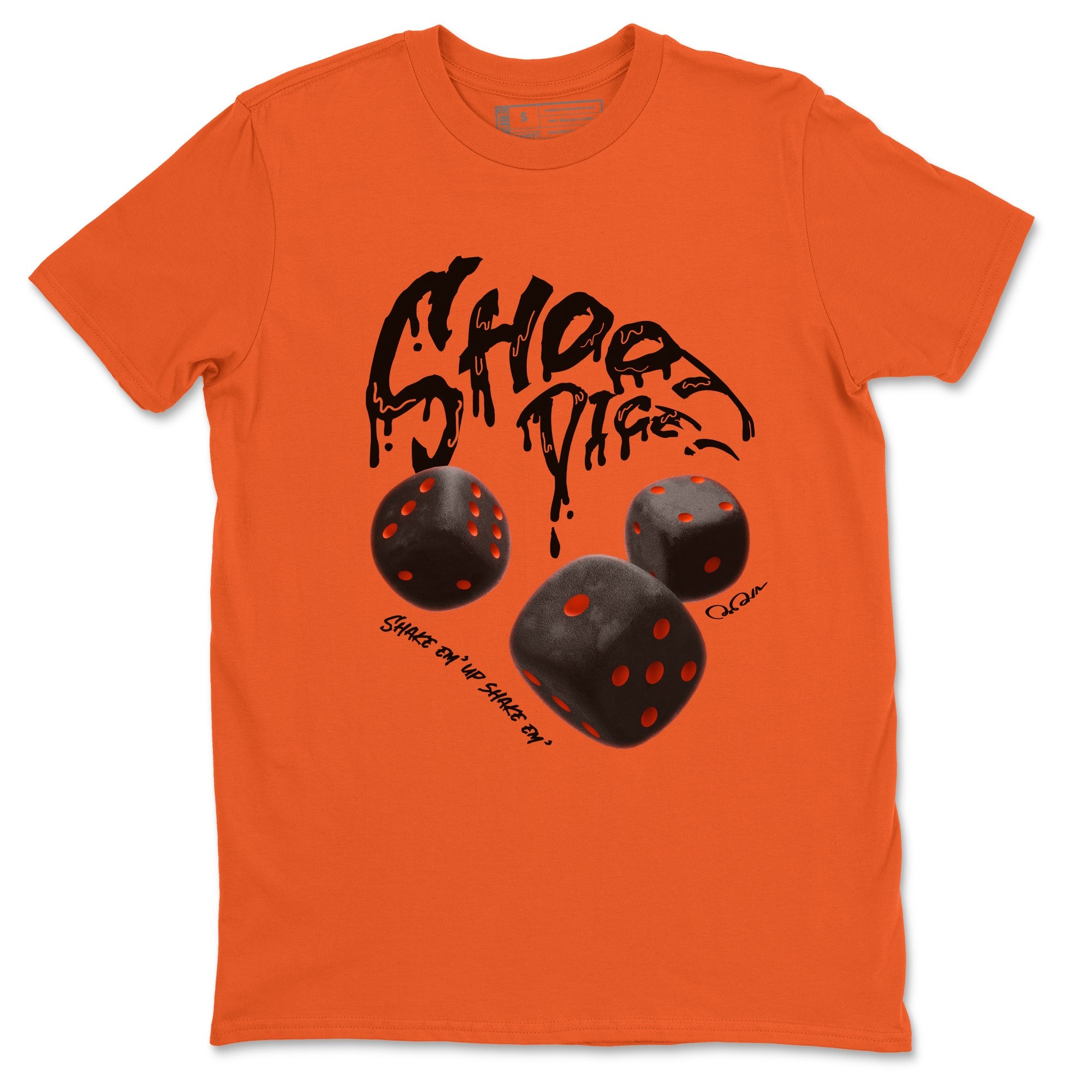 Air Jordan 12 Brilliant Orange Sneaker Match Tees Shoot Dice Sneaker Tees AJ1 OG High2 Brilliant Orange Sneaker Release Tees Unisex Shirts Orange 2