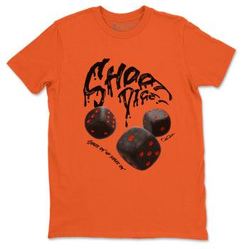 Air Jordan 12 Brilliant Orange Sneaker Match Tees Shoot Dice Sneaker Tees AJ1 OG High2 Brilliant Orange Sneaker Release Tees Unisex Shirts Orange 2
