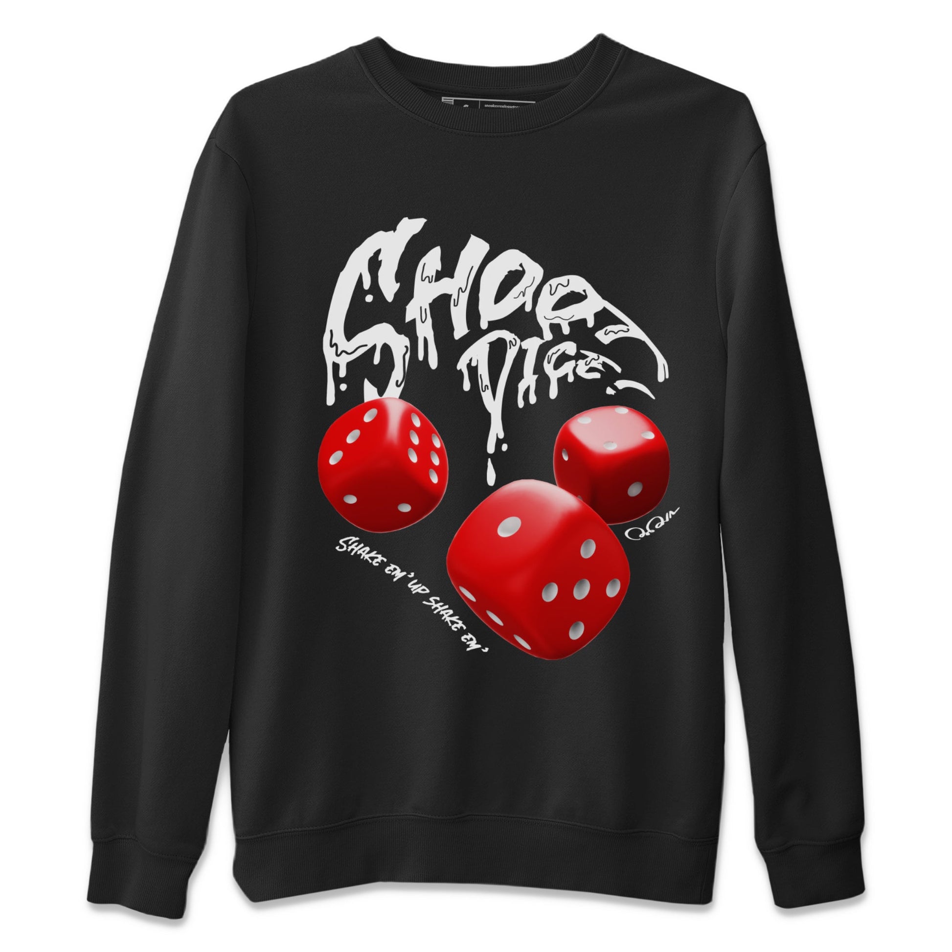 Air Jordan 12 Cherry Sneaker Match Tees Shoot Dice Sneaker Tees AJ12 Cherry Sneaker Release Tees Unisex Shirts Black 2