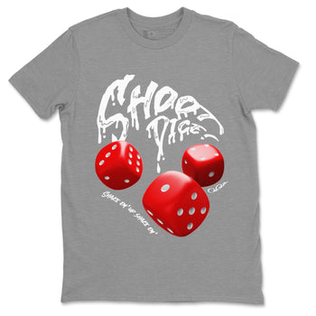 Air Jordan 12 Cherry Sneaker Match Tees Shoot Dice Sneaker Tees AJ12 Cherry Sneaker Release Tees Unisex Shirts Heather Grey 2