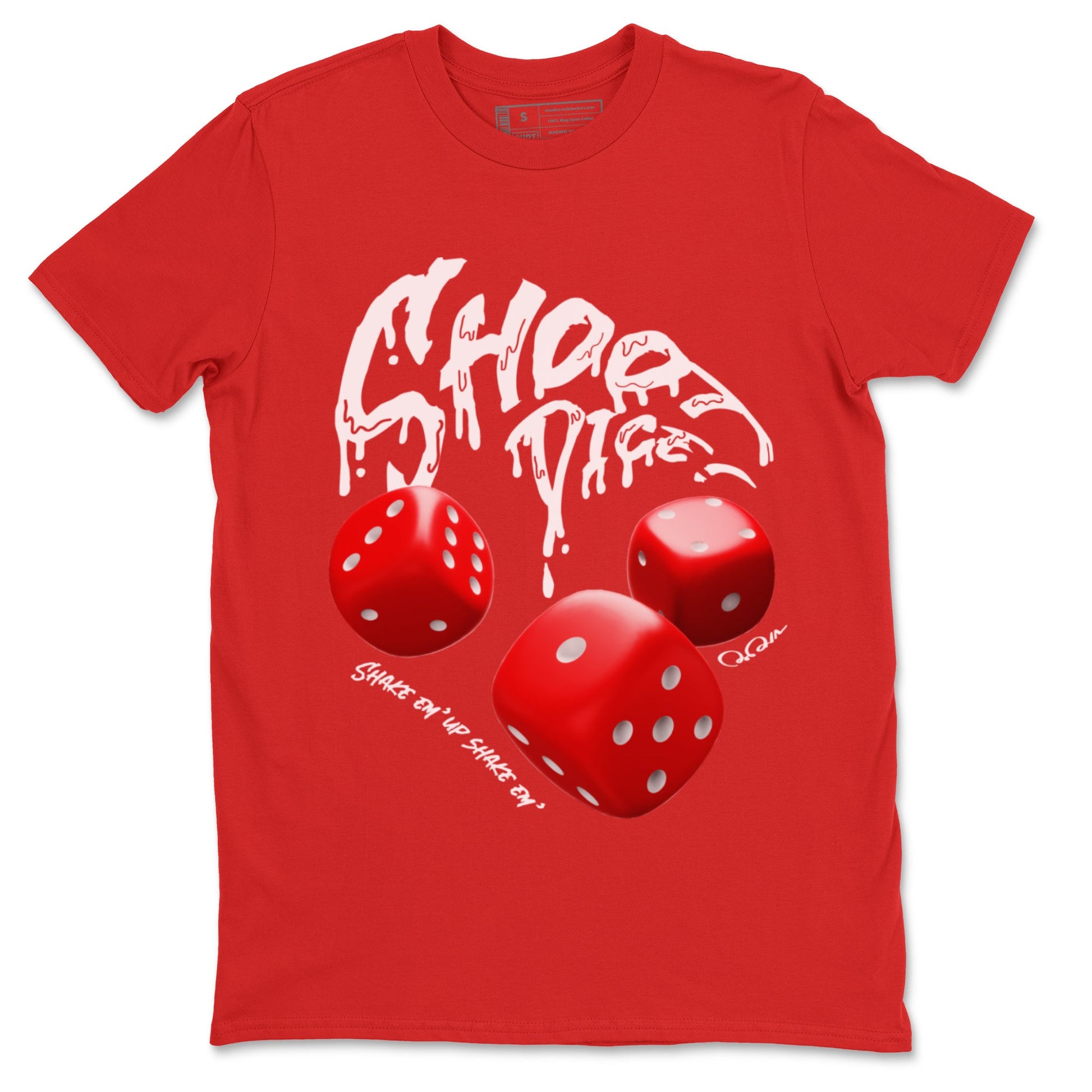 Air Jordan 12 Cherry Sneaker Match Tees Shoot Dice Sneaker Tees AJ12 Cherry Sneaker Release Tees Unisex Shirts Red 2