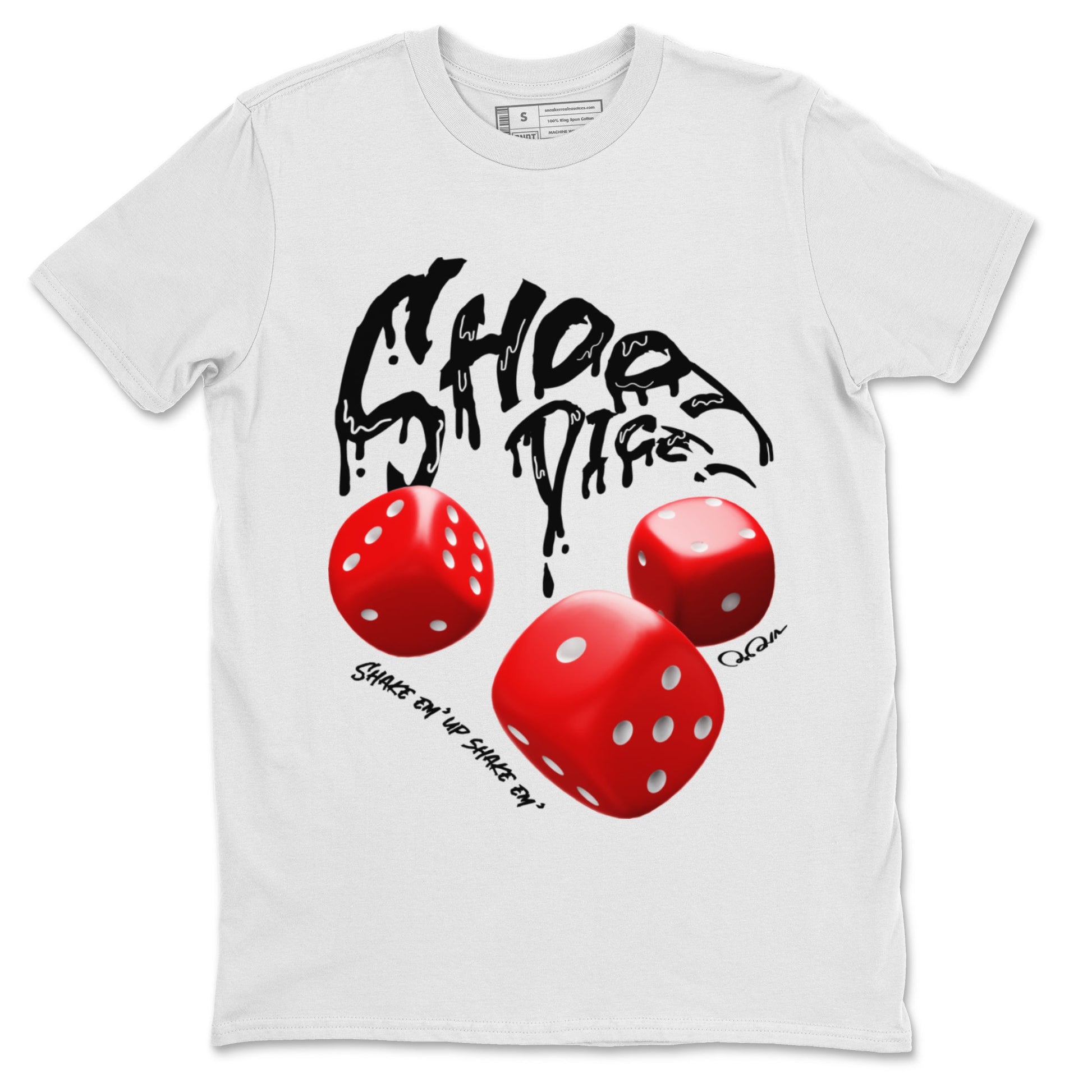 Air Jordan 12 Cherry Sneaker Match Tees Shoot Dice Sneaker Tees AJ12 Cherry Sneaker Release Tees Unisex Shirts White 2