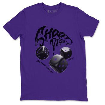 Air Jordan 12 Field Purple Sneaker Match Tees Shoot Dice Sneaker Tees AJ1 OG High2 Field Purple Sneaker Release Tees Unisex Shirts Purple 2