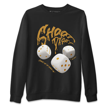 Air Jordan 13 Wheat Sneaker Match Tees Shoot Dice Sneaker Tees AJ13 Wheat Sneaker Release Tees Unisex Shirts Black 2