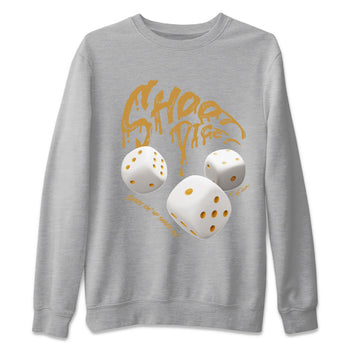 Air Jordan 13 Wheat Sneaker Match Tees Shoot Dice Sneaker Tees AJ13 Wheat Sneaker Release Tees Unisex Shirts Heather Grey 2