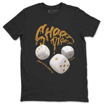 Air Jordan 13 Wheat Sneaker Match Tees Shoot Dice Sneaker Tees AJ13 Wheat Sneaker Release Tees Unisex Shirts Black 2