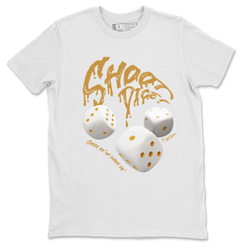 Air Jordan 13 Wheat Sneaker Match Tees Shoot Dice Sneaker Tees AJ13 Wheat Sneaker Release Tees Unisex Shirts White 2