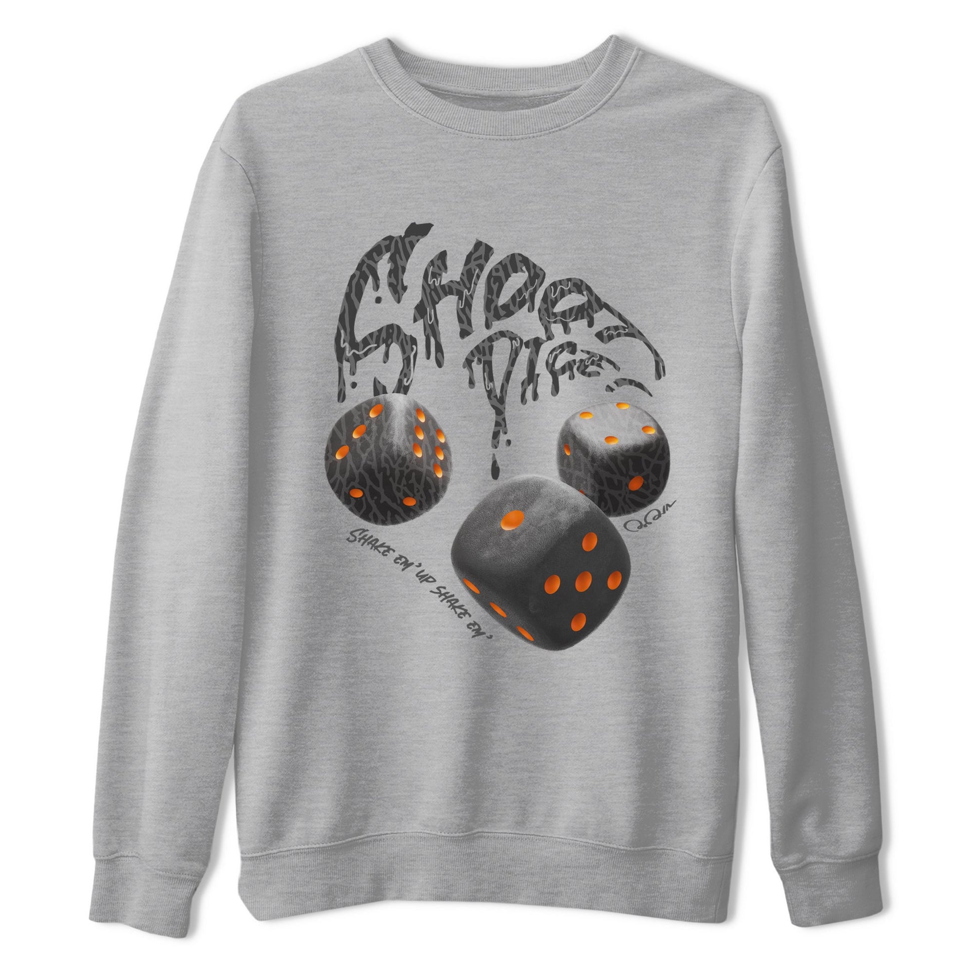 Air Jordan 3 Fear shirt to match jordans Shoot Dice sneaker tees AJ3 Fear SNRT Sneaker Release Tees Unisex Heather Grey 2 T-Shirt