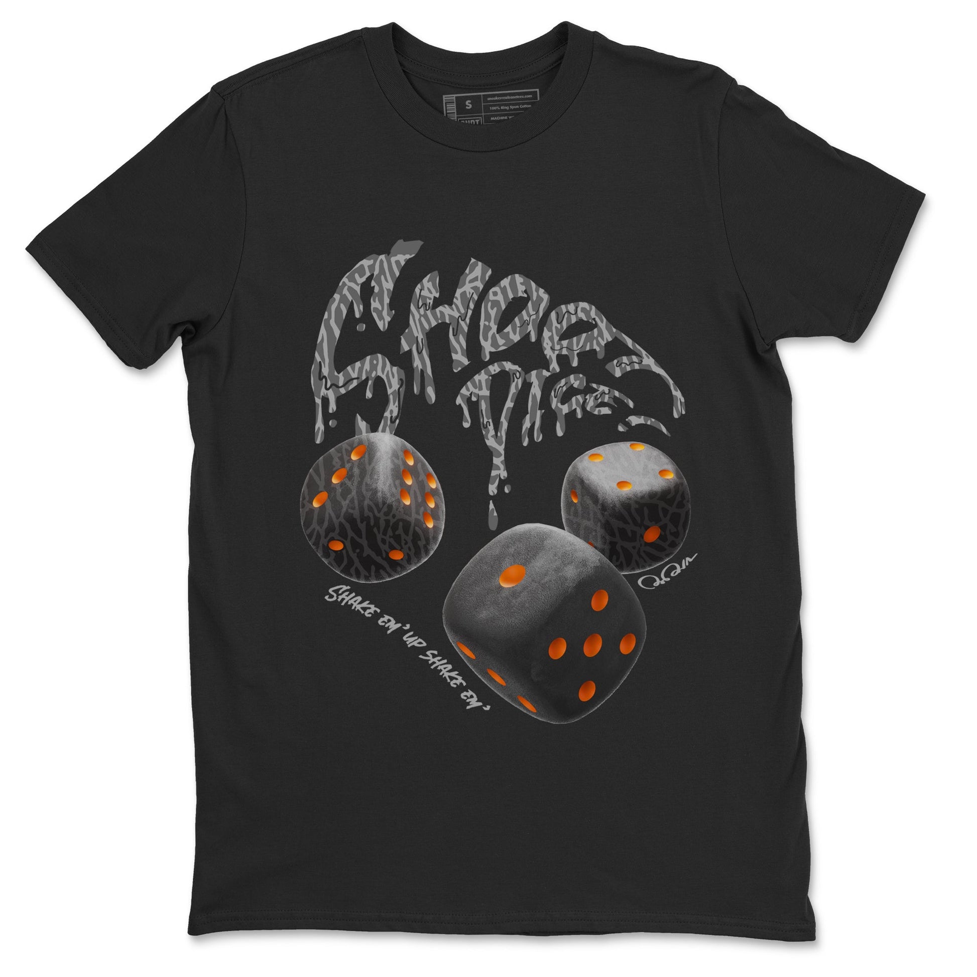 Air Jordan 3 Fear shirt to match jordans Shoot Dice sneaker tees AJ3 Fear SNRT Sneaker Release Tees Unisex Black 2 T-Shirt