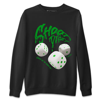 Air Jordan 3 Lucky Green Sneaker Match Tees Shoot Dice Sneaker Tees AJ3 Lucky Green Sneaker Release Tees Unisex Shirts Black 2