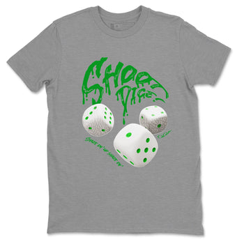 Air Jordan 3 Lucky Green Sneaker Match Tees Shoot Dice Sneaker Tees AJ3 Lucky Green Sneaker Release Tees Unisex Shirts Heather Grey 2