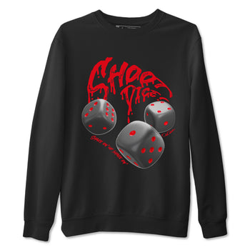 4s Bred Reimagined shirt to match jordans Shoot Dice sneaker tees Air Jordan 4 Bred Reimagined SNRT Sneaker Release Tees unisex cotton Black 2 crew neck shirt