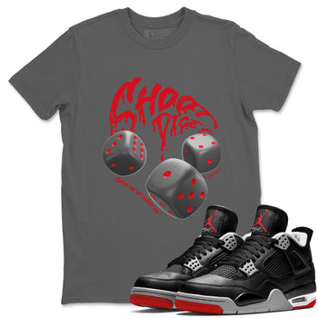 4s Bred Reimagined shirt to match jordans Shoot Dice sneaker tees Air Jordan 4 Bred Reimagined SNRT Sneaker Release Tees unisex cotton Cool Grey 1 crew neck shirt