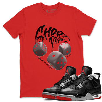 4s Bred Reimagined shirt to match jordans Shoot Dice sneaker tees Air Jordan 4 Bred Reimagined SNRT Sneaker Release Tees unisex cotton Red 1 crew neck shirt