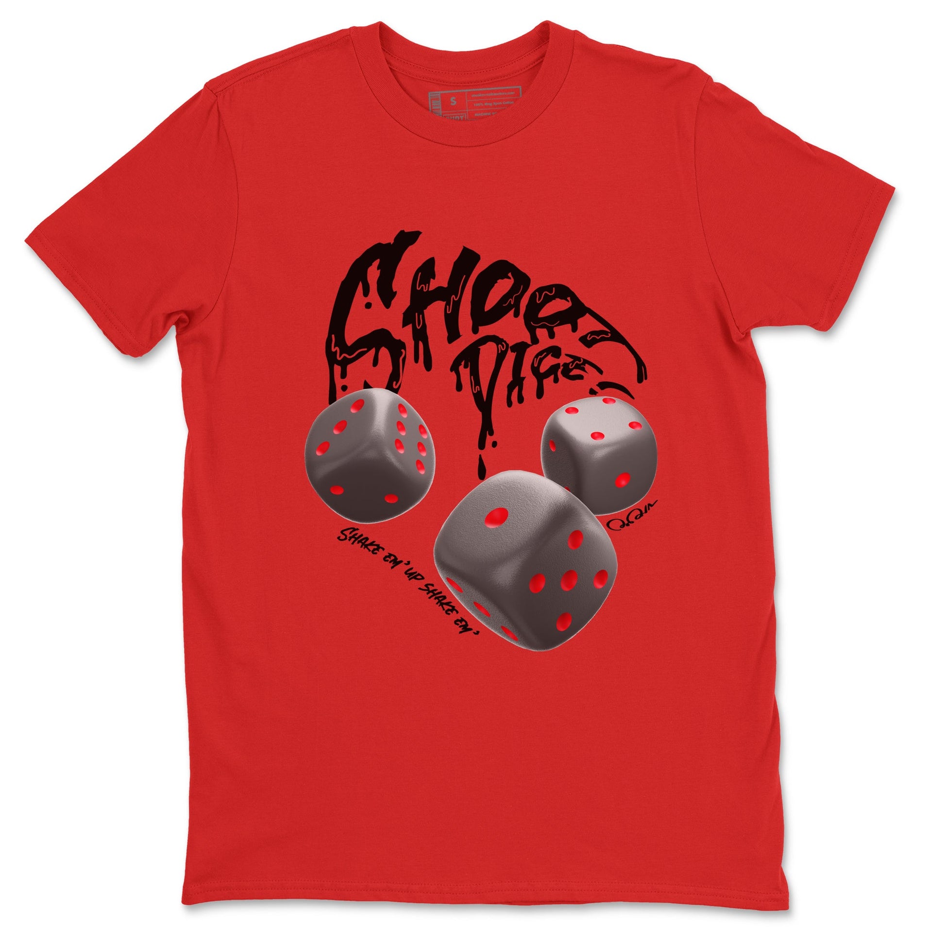 4s Bred Reimagined shirt to match jordans Shoot Dice sneaker tees Air Jordan 4 Bred Reimagined SNRT Sneaker Release Tees unisex cotton Red 2 crew neck shirt