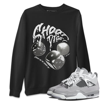 Air Jordan 4 Light Iron Ore shirt to match jordans Shoot Dice sneaker tees AJ4 Frozen Moments SNRT Sneaker Release Tees Unisex Black 1 T-Shirt
