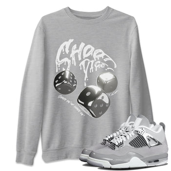Air Jordan 4 Light Iron Ore shirt to match jordans Shoot Dice sneaker tees AJ4 Frozen Moments SNRT Sneaker Release Tees Unisex Heather Grey 1 T-Shirt