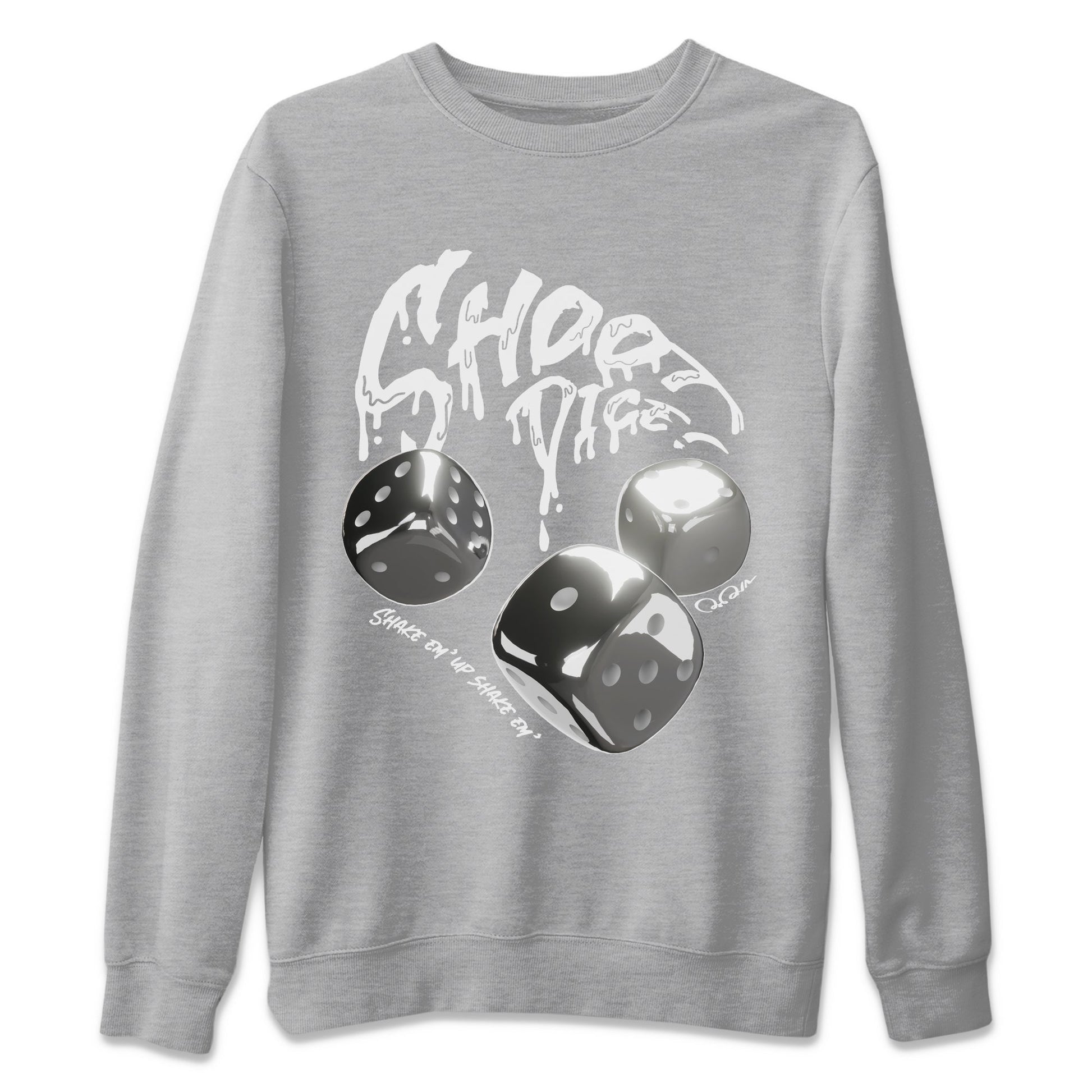 Air Jordan 4 Light Iron Ore shirt to match jordans Shoot Dice sneaker tees AJ4 Frozen Moments SNRT Sneaker Release Tees Unisex Heather Grey 2 T-Shirt