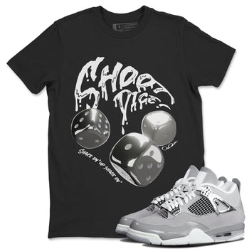 Air Jordan 4 Light Iron Ore shirt to match jordans Shoot Dice sneaker tees AJ4 Frozen Moments SNRT Sneaker Release Tees Unisex Black 1 T-Shirt