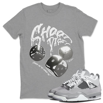 Air Jordan 4 Light Iron Ore shirt to match jordans Shoot Dice sneaker tees AJ4 Frozen Moments SNRT Sneaker Release Tees Unisex Heather Grey 1 T-Shirt