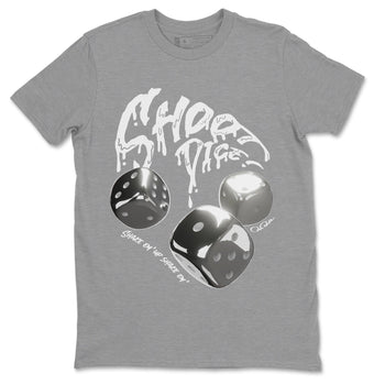 Air Jordan 4 Light Iron Ore shirt to match jordans Shoot Dice sneaker tees AJ4 Frozen Moments SNRT Sneaker Release Tees Unisex Heather Grey 2 T-Shirt
