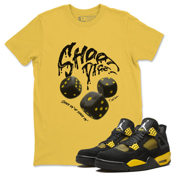 Air Jordan 4 Thunder Sneaker Match Tees Shoot Dice Sneaker Tees AJ4 Thunder Sneaker Release Tees Unisex Shirts Daisy 1