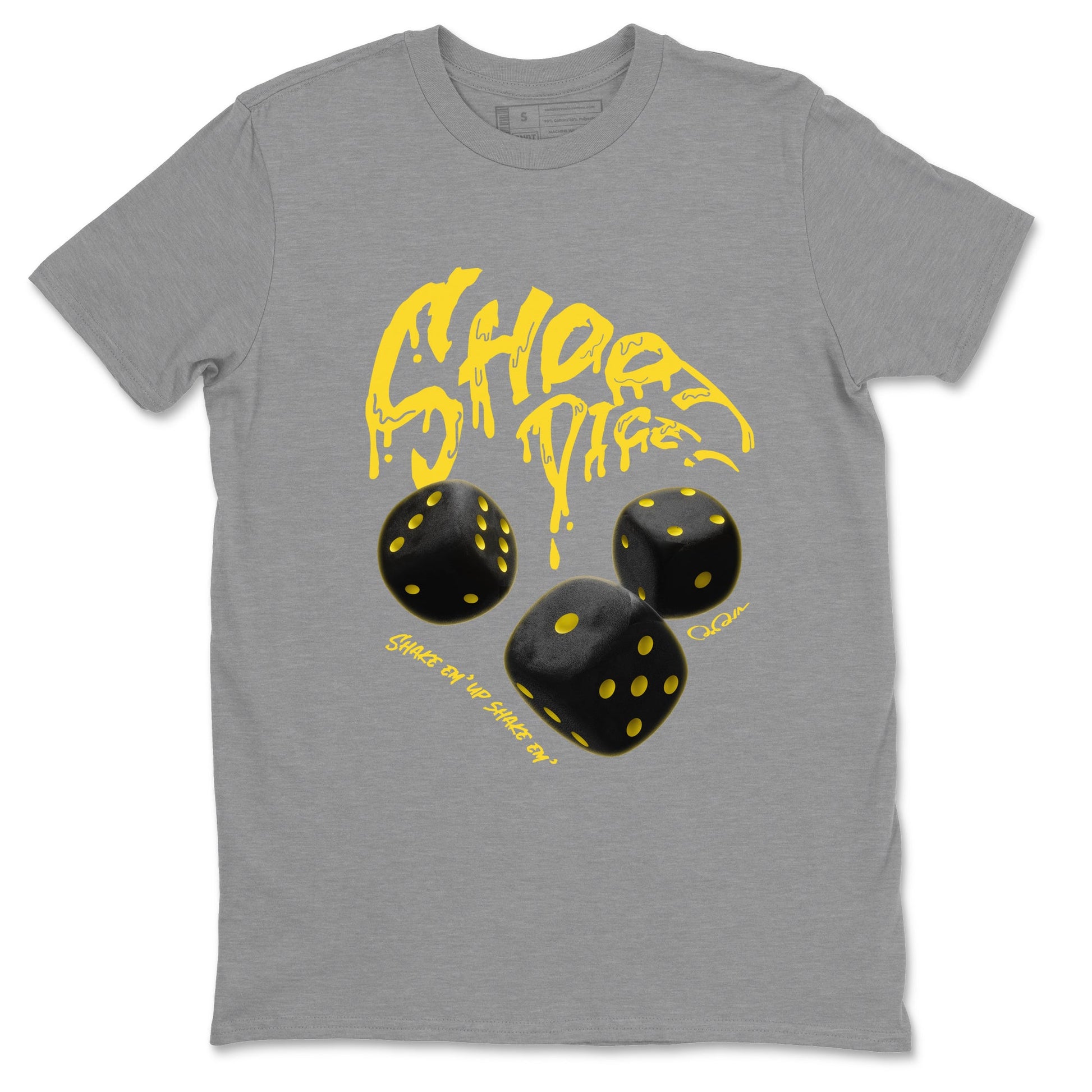 Air Jordan 4 Thunder Sneaker Match Tees Shoot Dice Sneaker Tees AJ4 Thunder Sneaker Release Tees Unisex Shirts Heather Grey 2