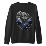 Air Jordan 5 Georgetown Sneaker Match Tees Shoot Dice Sneaker Tees AJ5 Midnight Navy Sneaker Release Tees Unisex Shirts Black 2