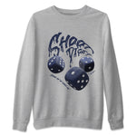 Air Jordan 5 Georgetown Sneaker Match Tees Shoot Dice Sneaker Tees AJ5 Midnight Navy Sneaker Release Tees Unisex Shirts Heather Grey 2